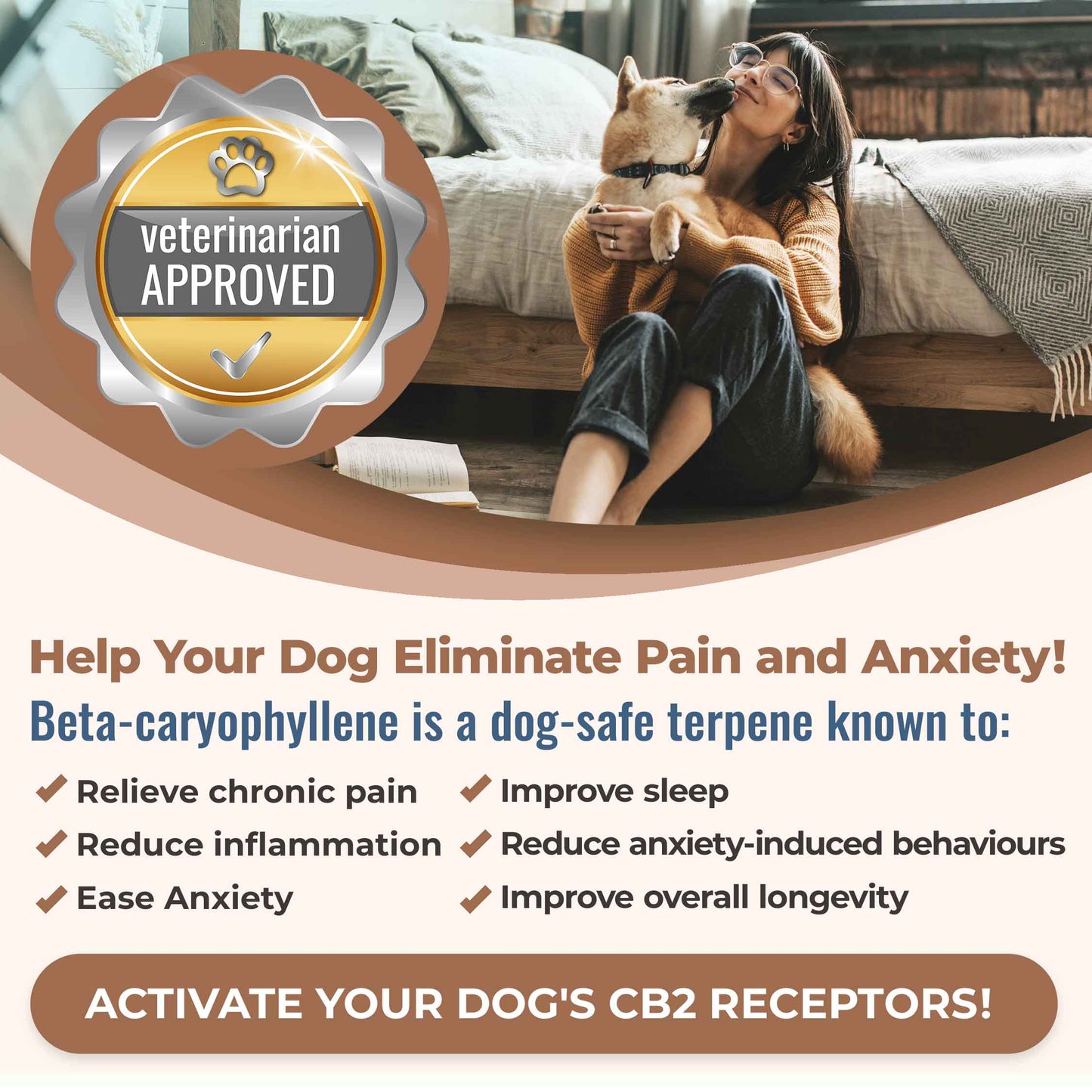 CB2 DOG-EASE HEMP SEED OIL, 240ML (FEATURING BETA-CARYOPHYLLENE) - Cannanda