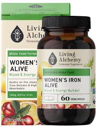 Living Alchemy Women’s Iron Alive – Whole-Food Iron Complex 60s