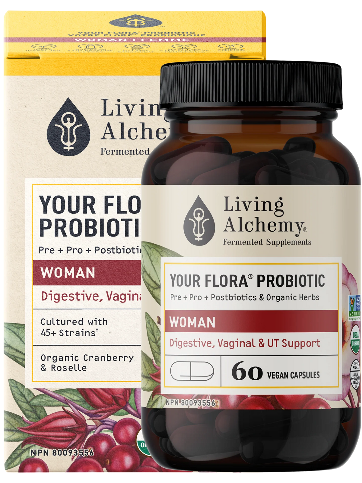 Living Alchemy Your Flora® WOMAN – Plant-Based Probiotic 60s