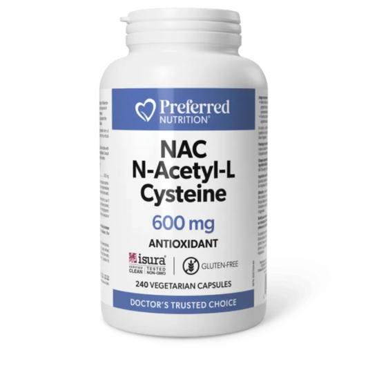 Preferred Nutrition NAC N-Acetyl-L-Cysteine 600 mg 240 veg caps