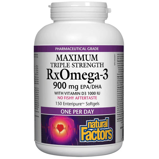 RxOmega-3 with Vitamin D3 900mg 150 Softgels