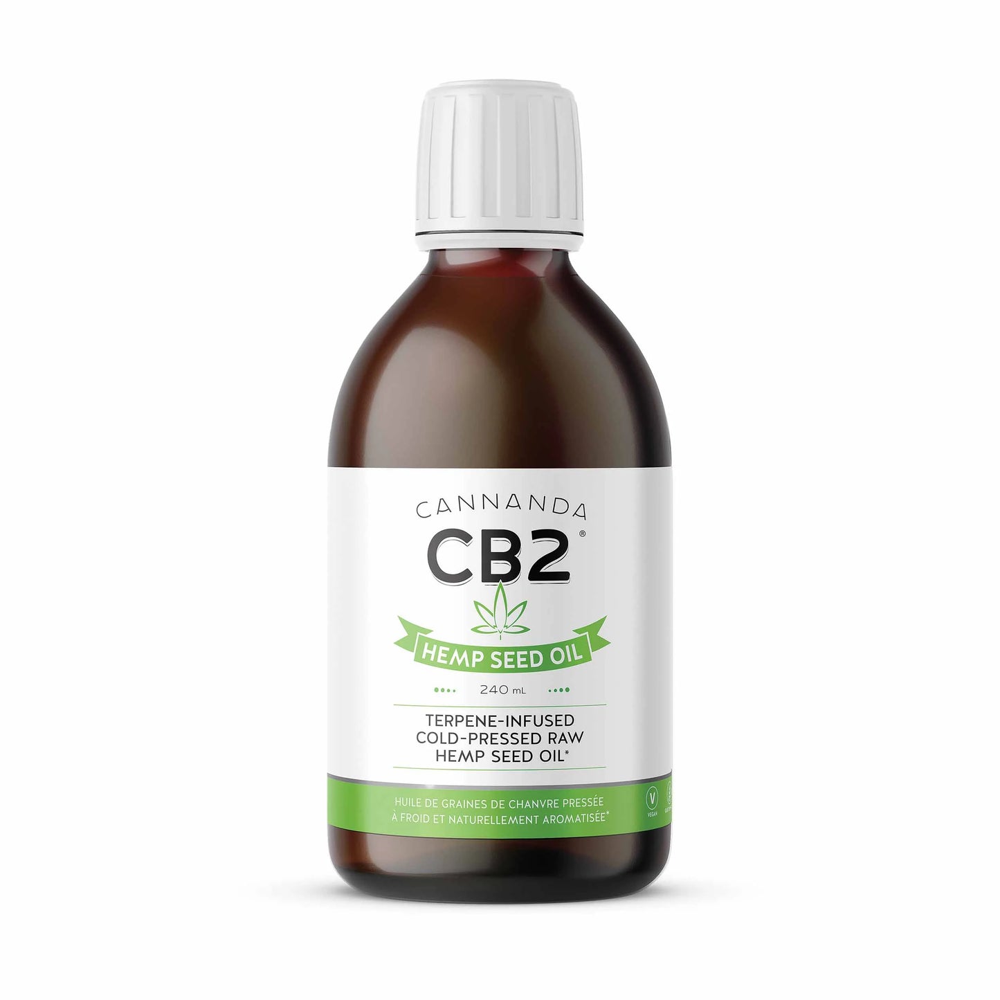 CB2 HEMP SEED OIL, 240ML (FEATURING BETA-CARYOPHYLLENE) Cannanda