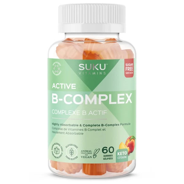 SUKU Active B-Complex – Perfect Peach Gummies, 60 Count