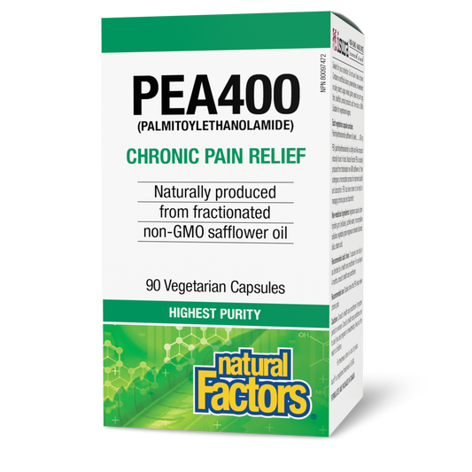 Natural Factors PEA400 Palmitoylethanolamide 90 Vegetarian Capsules