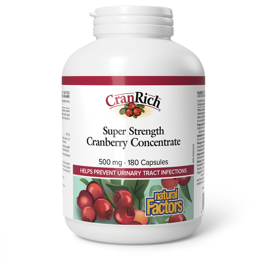 Natural Factors CranRich® Super Strength Cranberry Concentrate 500 mg 180 Capsules