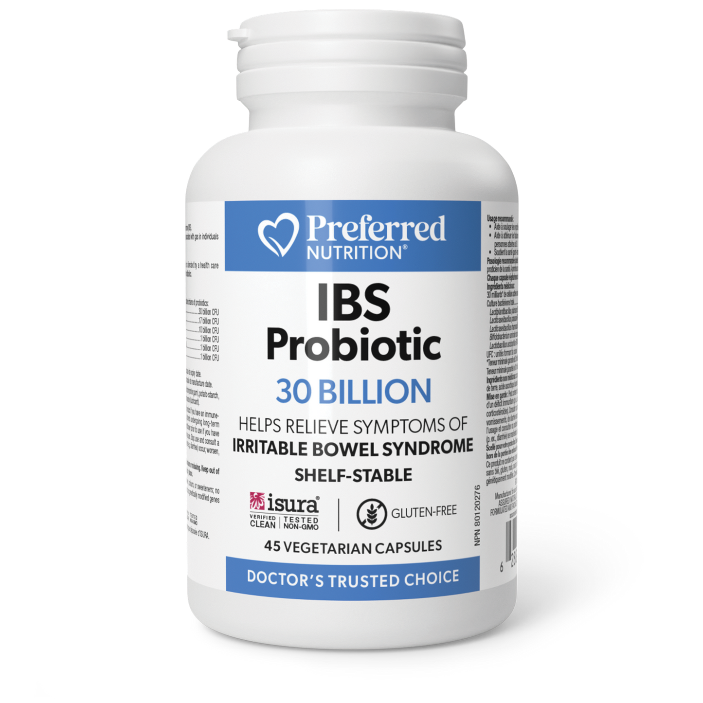 Preferred Nutrition® IBS Probiotic 30 Billion 45 Vegetarian Capsules