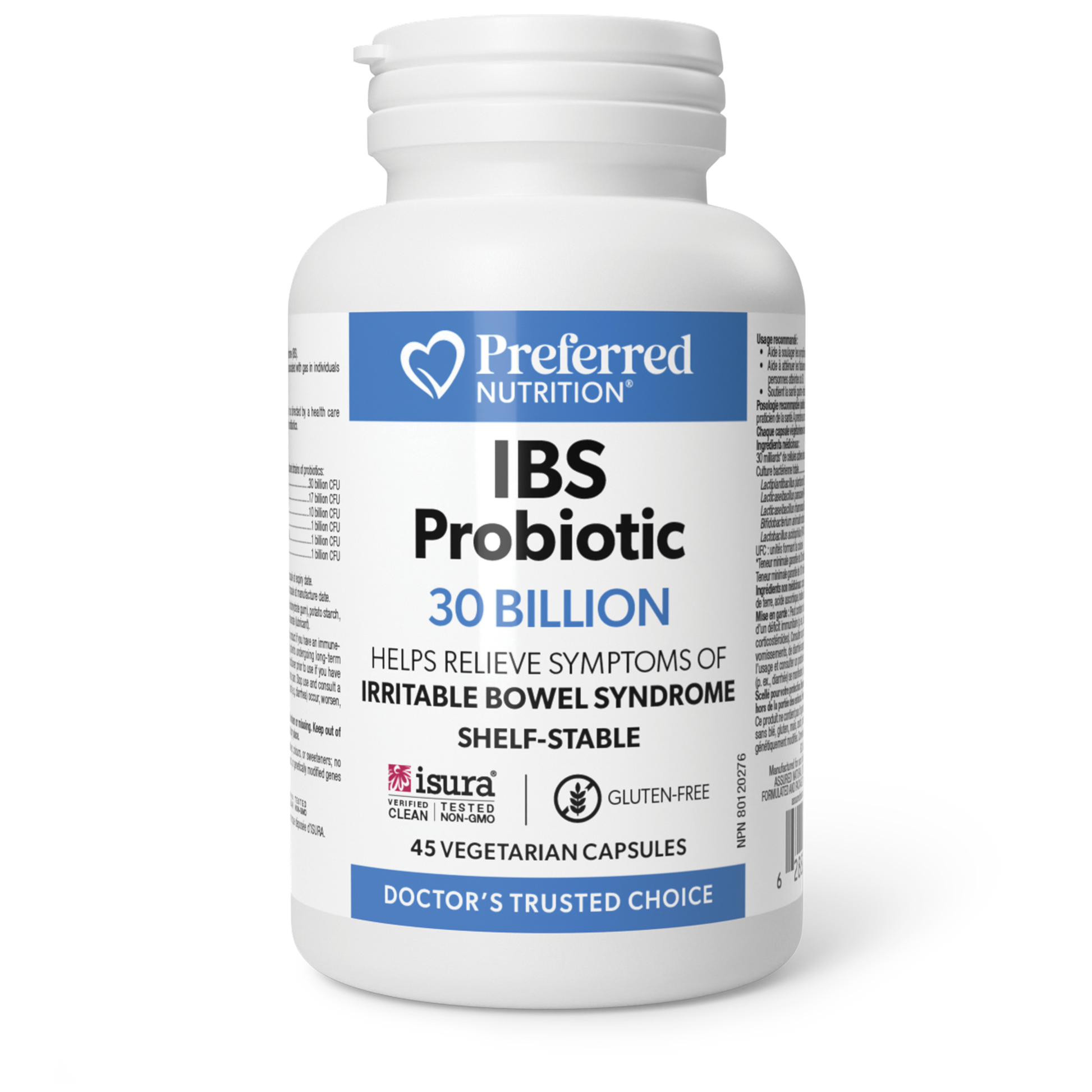 Preferred Nutrition® IBS Probiotic 30 Billion 45 Vegetarian Capsules