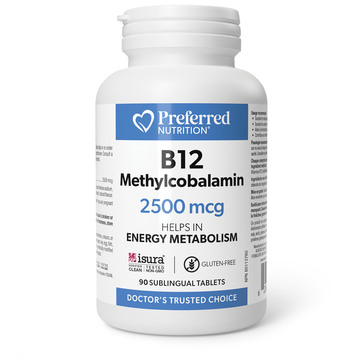 Preferred Nutrition® B12 Methylcobalamin 2500 mcg 90 Sublingual Tablets