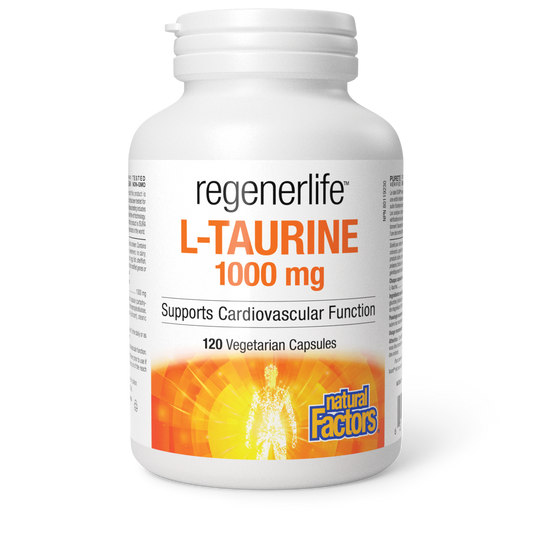 Natural Factors L-Taurine 1000 mg 120 Vegetarian Capsules