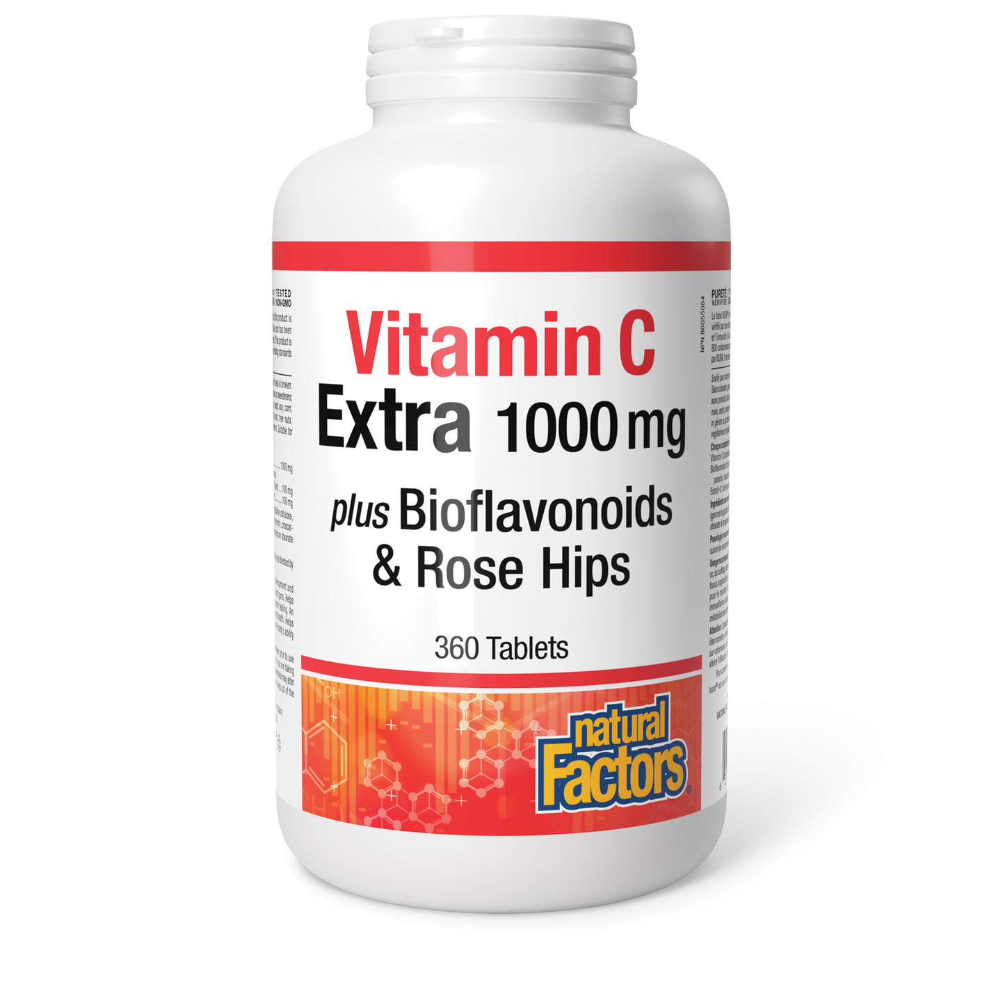 Natural Factors Vitamin C Extra Plus Bioflavonoids & Rose Hips 1000 mg 360 Tablets