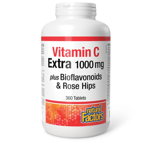 Natural Factors Vitamin C Extra Plus Bioflavonoids & Rose Hips 1000 mg 360 Tablets