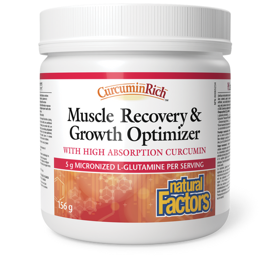 Natural Factors Muscle Recovery & Growth Optimizer With High Absorption Curcumin 156 g Powder