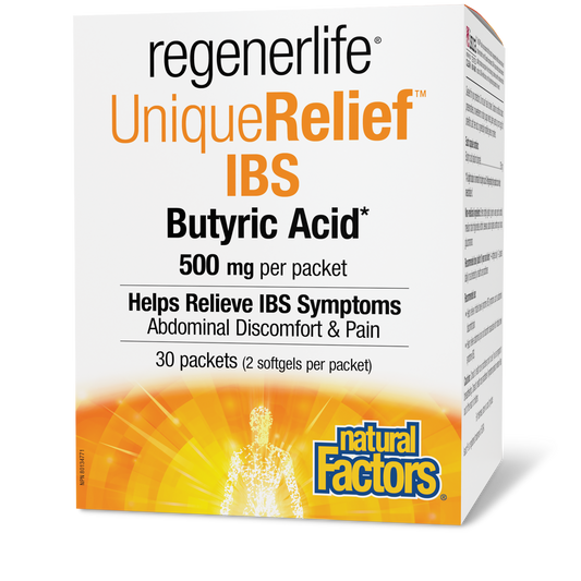 Natural Factors UniqueRelief™ IBS Butyric Acid 500 mg 30 Packets
