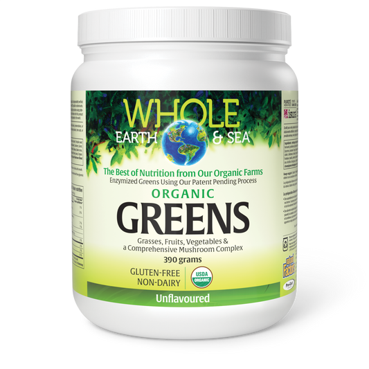 Whole Earth & Sea® Organic Greens 390 g Powder Unflavoured
