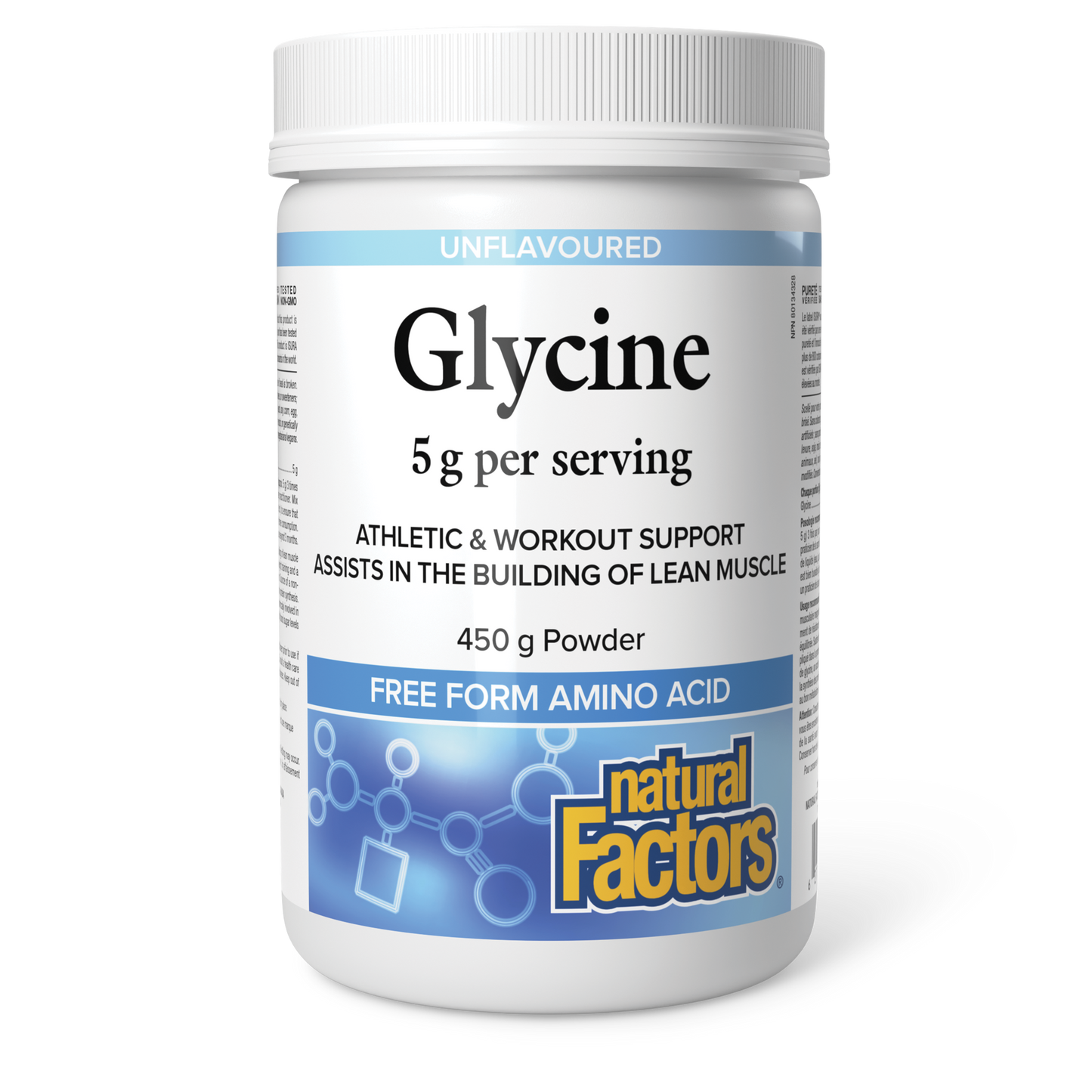 Natural Factors Glycine 5 g 450 g Powder Unflavoured