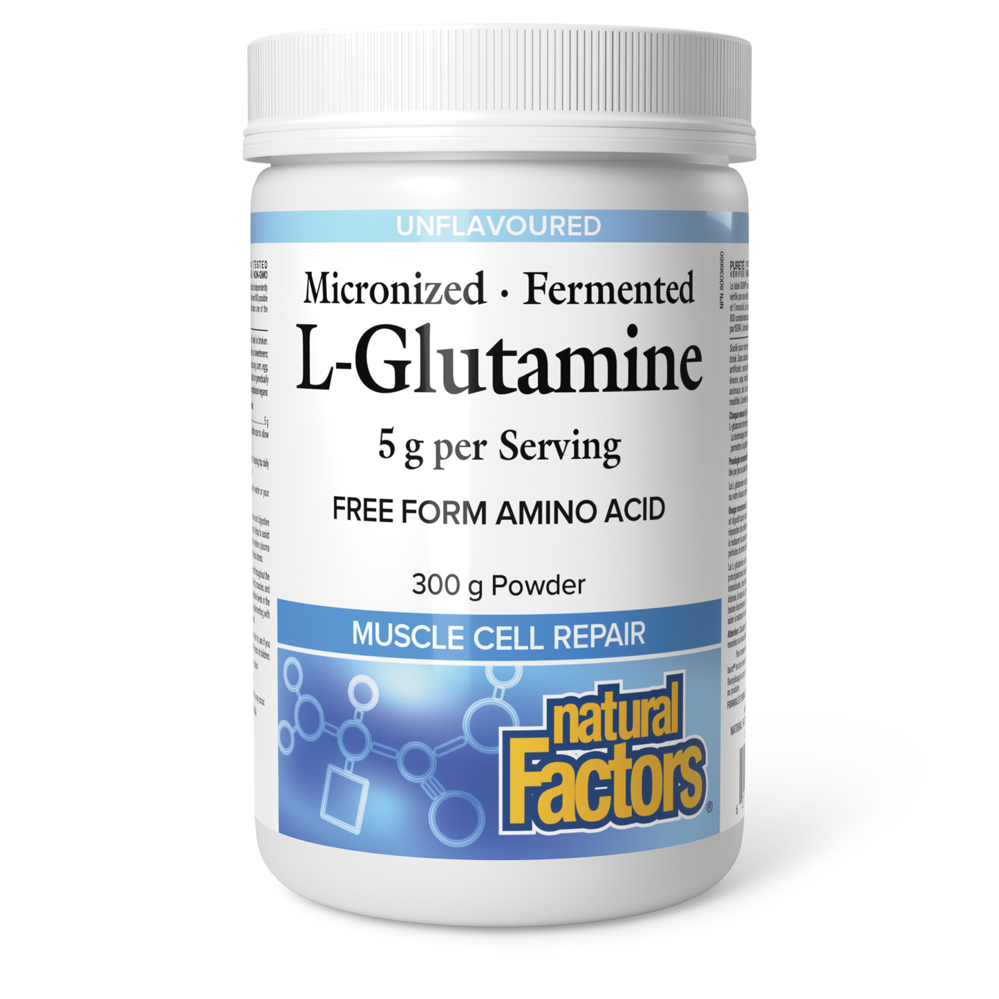 Natural Factors Micronized Fermented L-Glutamine 5 g 300 g Powder