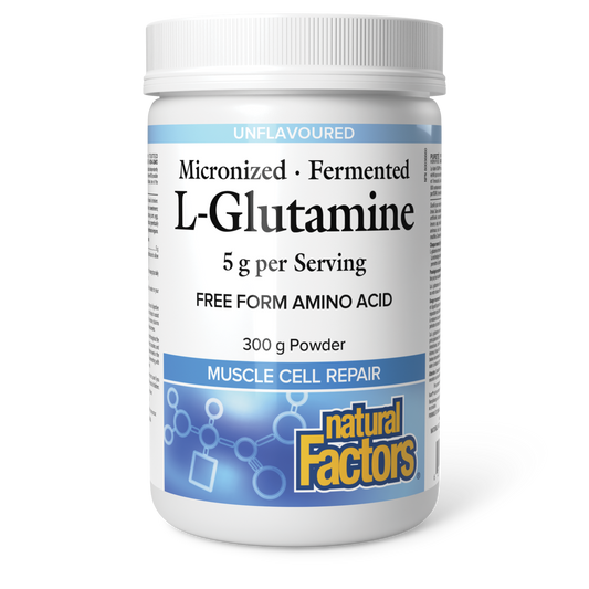 Natural Factors Micronized Fermented L-Glutamine 5 g 300 g Powder