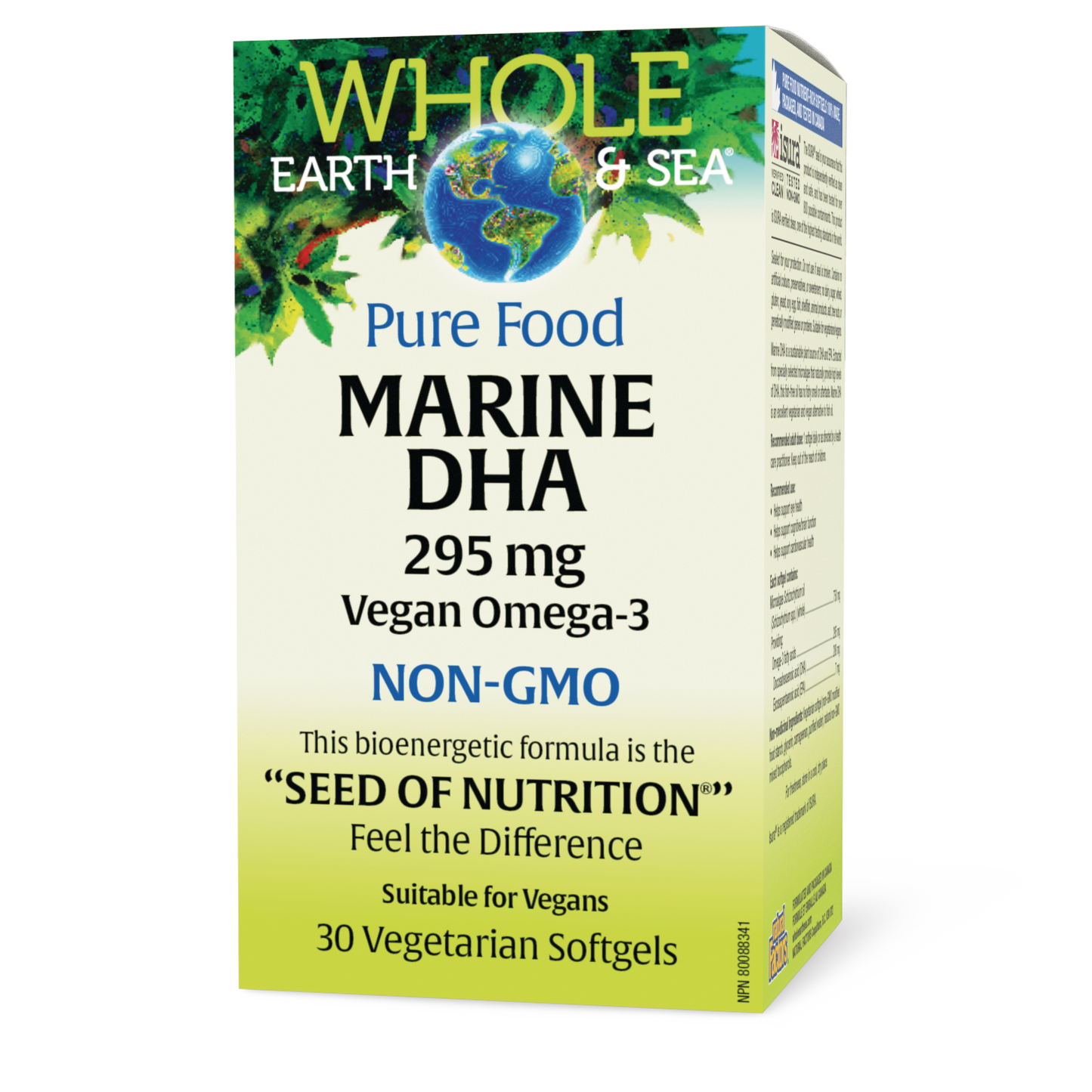 Whole Earth & Sea® Pure Food Marine DHA Vegan Omega-3 295 mg 30 Vegetarian Softgels