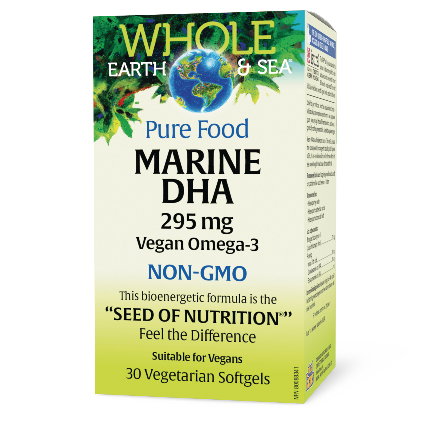 Whole Earth & Sea® Pure Food Marine DHA Vegan Omega-3 295 mg 30 Vegetarian Softgels