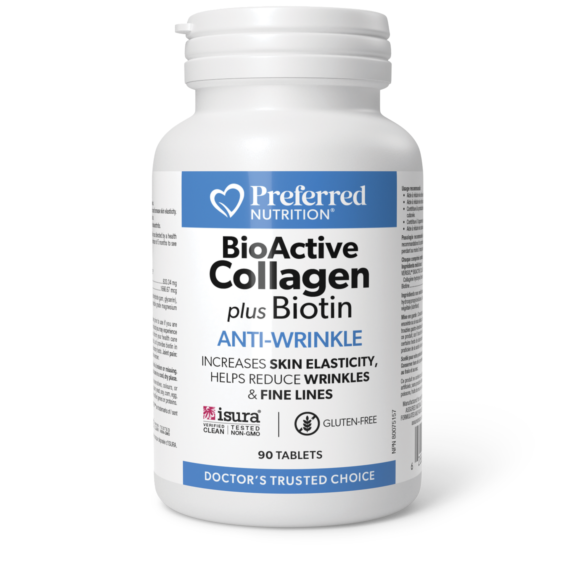 Preferred Nutrition® BioActive Collagen plus Biotin 90 Tablets