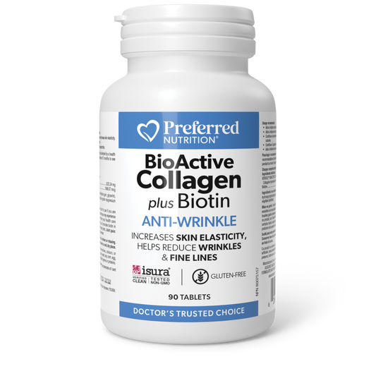 Preferred Nutrition® BioActive Collagen plus Biotin 90 Tablets