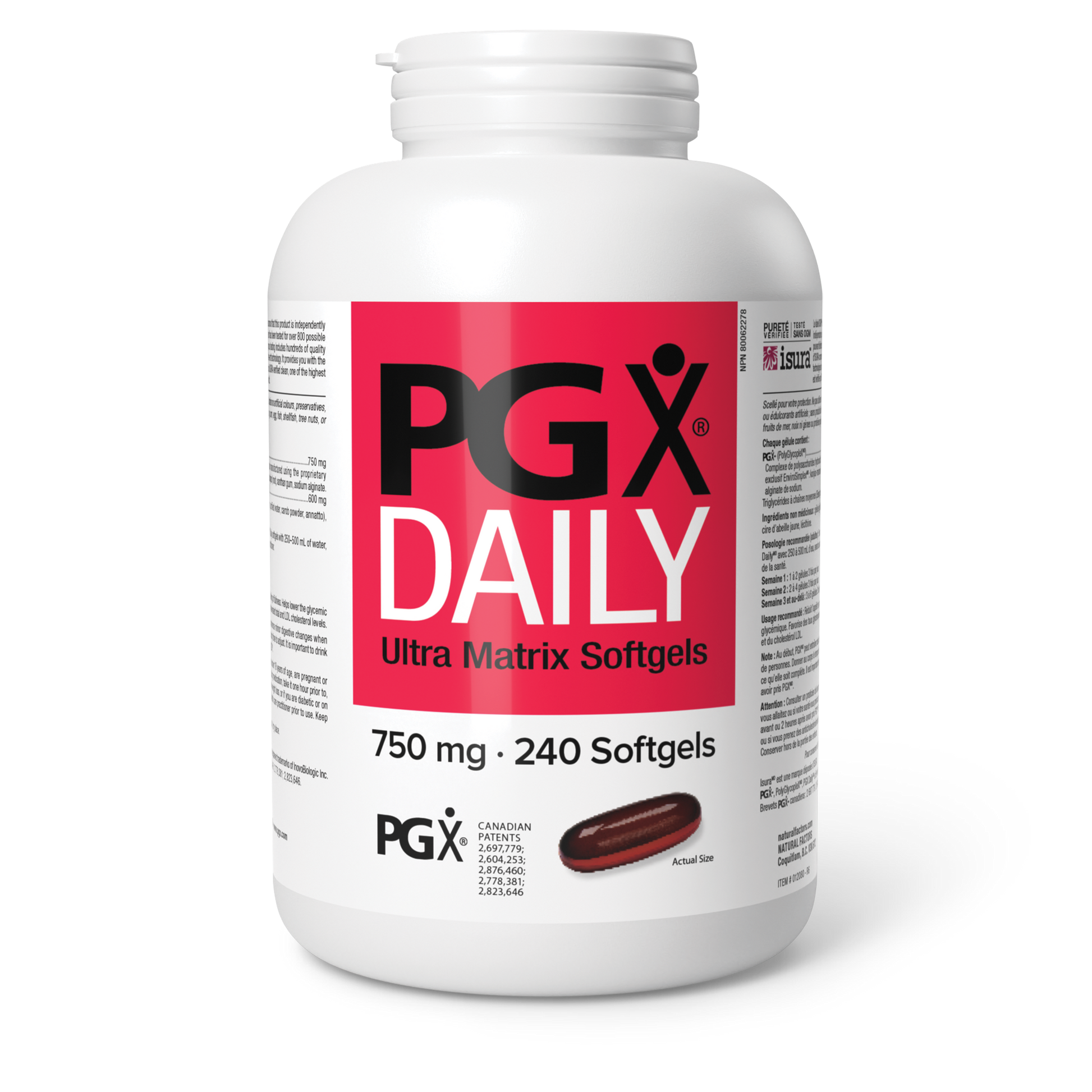 Natural Factors PGX® Daily Ultra Matrix Softgels 750 mg 240 Softgels