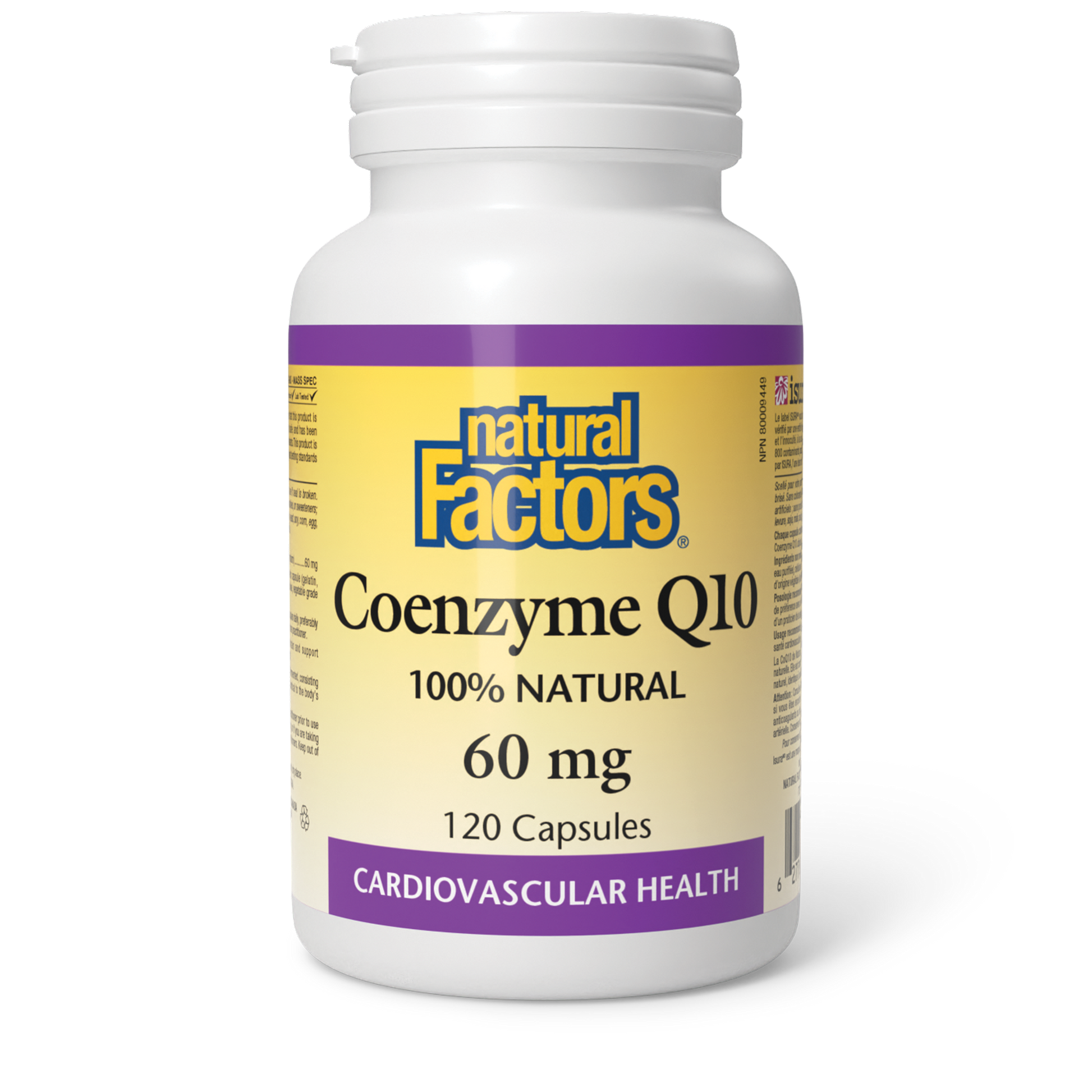Natural Factors Coenzyme Q10 100% Natural 60 mg 120 Capsules