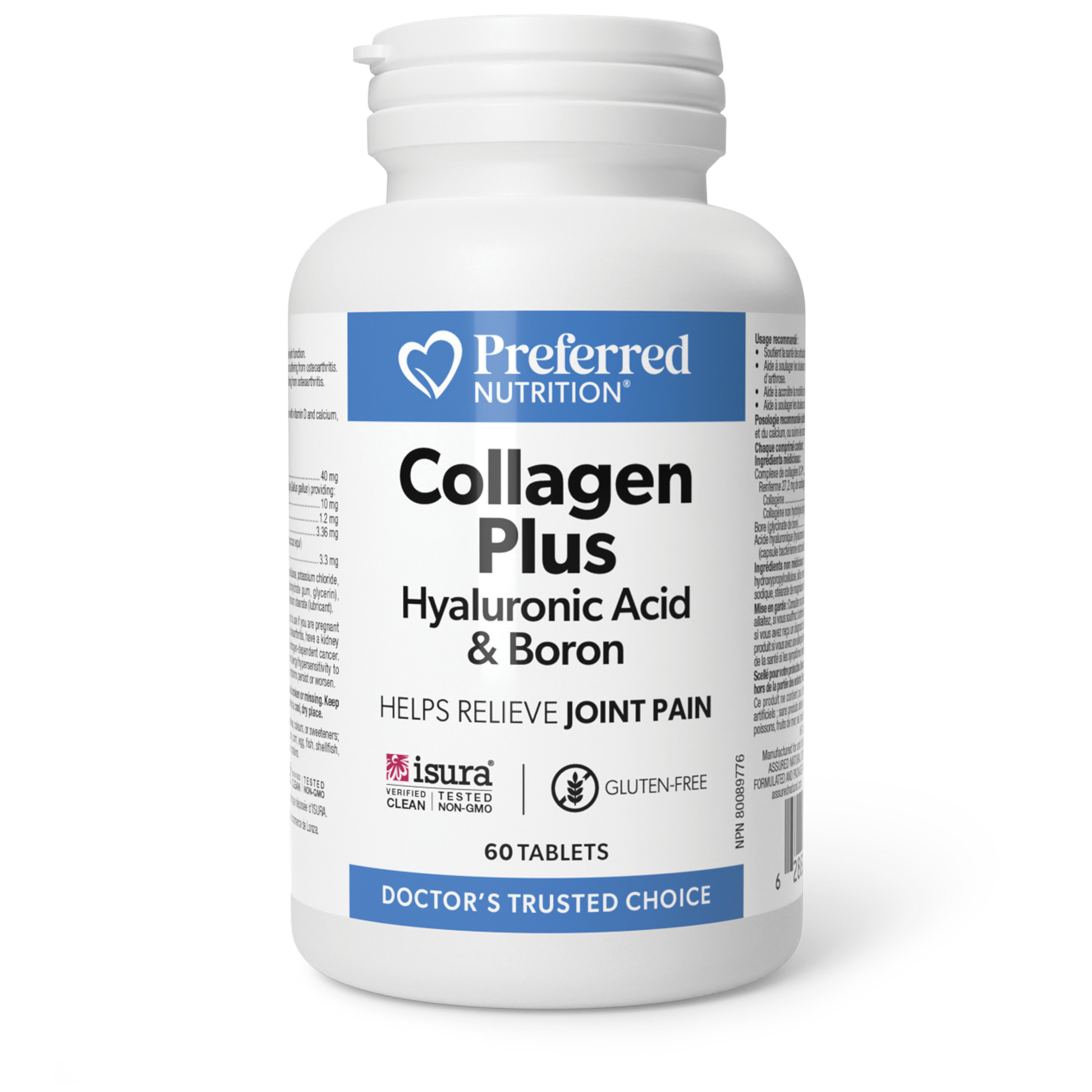 Preferred Nutrition® Collagen Plus Hyaluronic Acid & Boron 60 Tablets