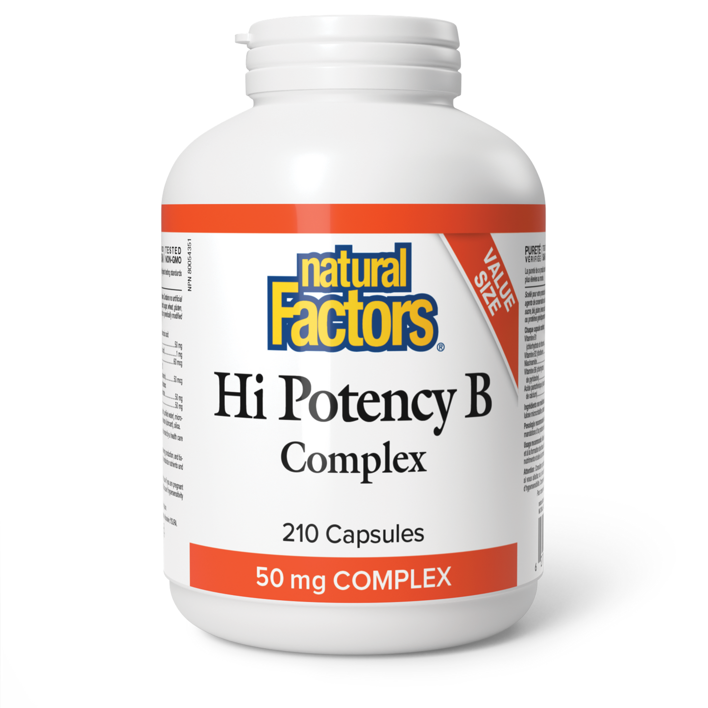 Natural Factors Hi Potency B Complex 50 mg 210 Capsules
