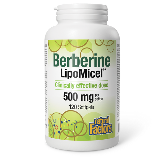 Natural Factors Berberine LipoMicel® 500 mg 120 Softgels