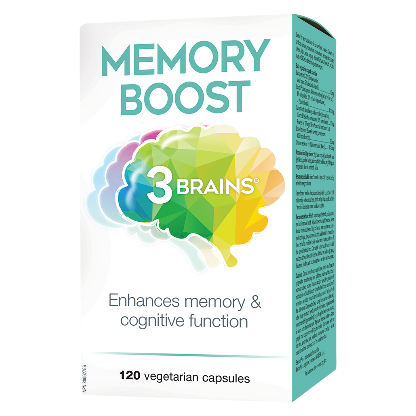 3 Brains® Memory Boost 120 Vegetarian Capsules