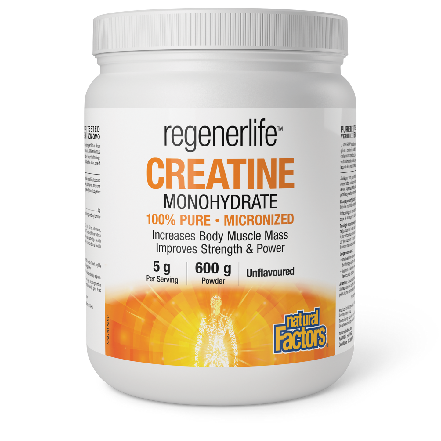 Natural Factors Creatine Monohydrate 5 g 600 g Powder Unflavoured