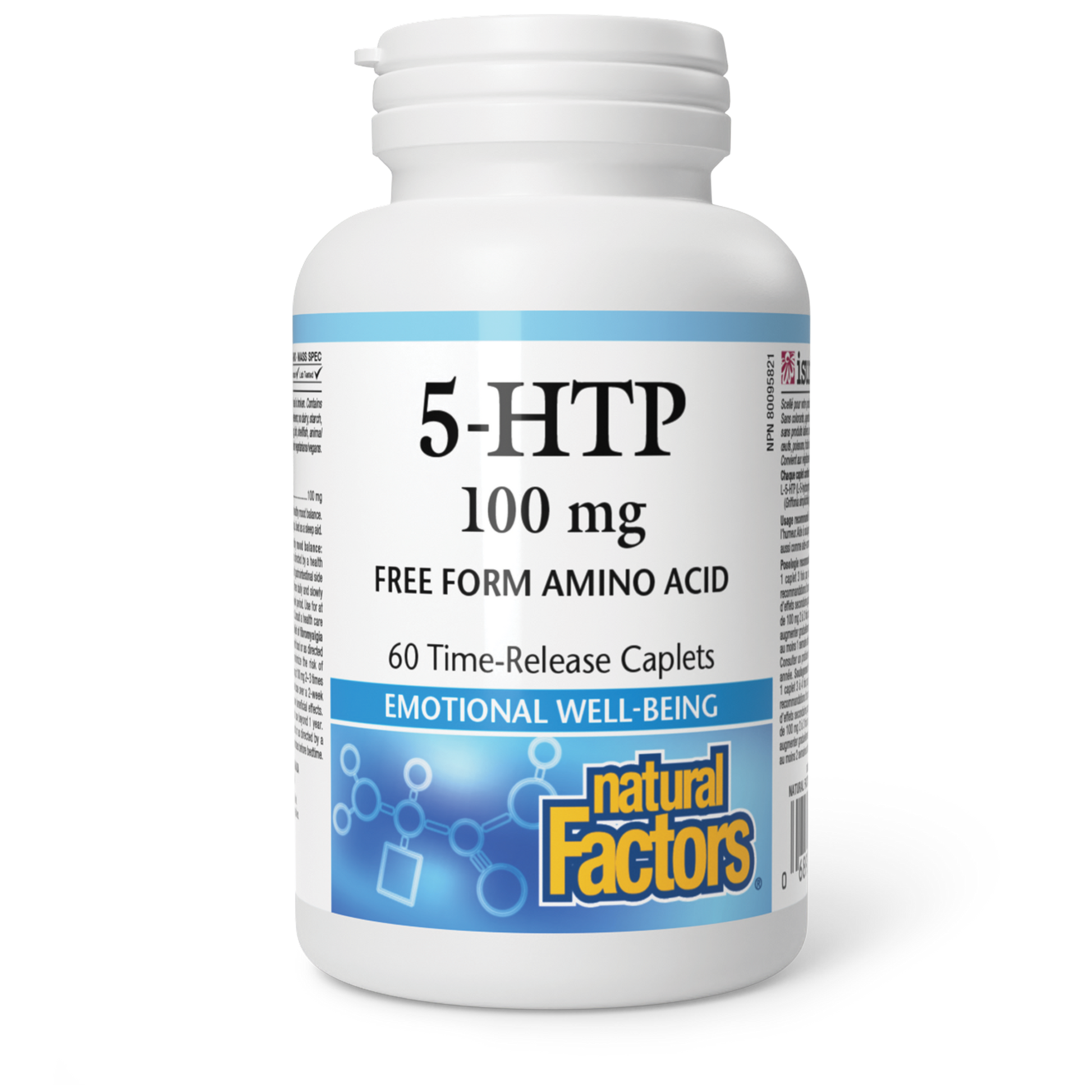 Natural Factors 5-HTP 100 mg 60 Timed-Release Caplets