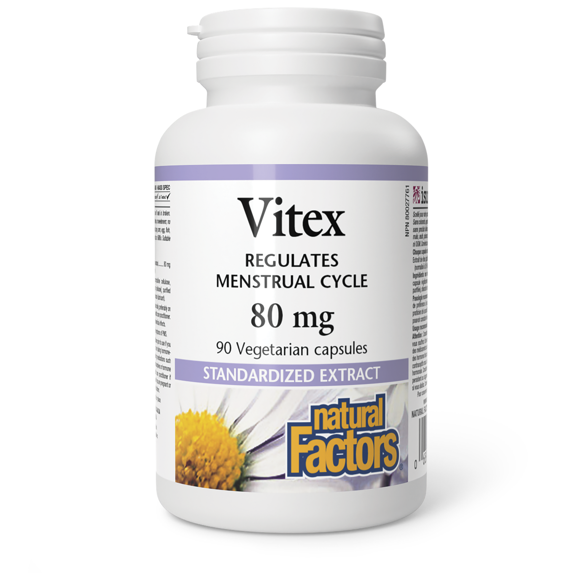 Natural Factors Vitex Standardized Extract 80 mg 90 Vegetarian Capsules