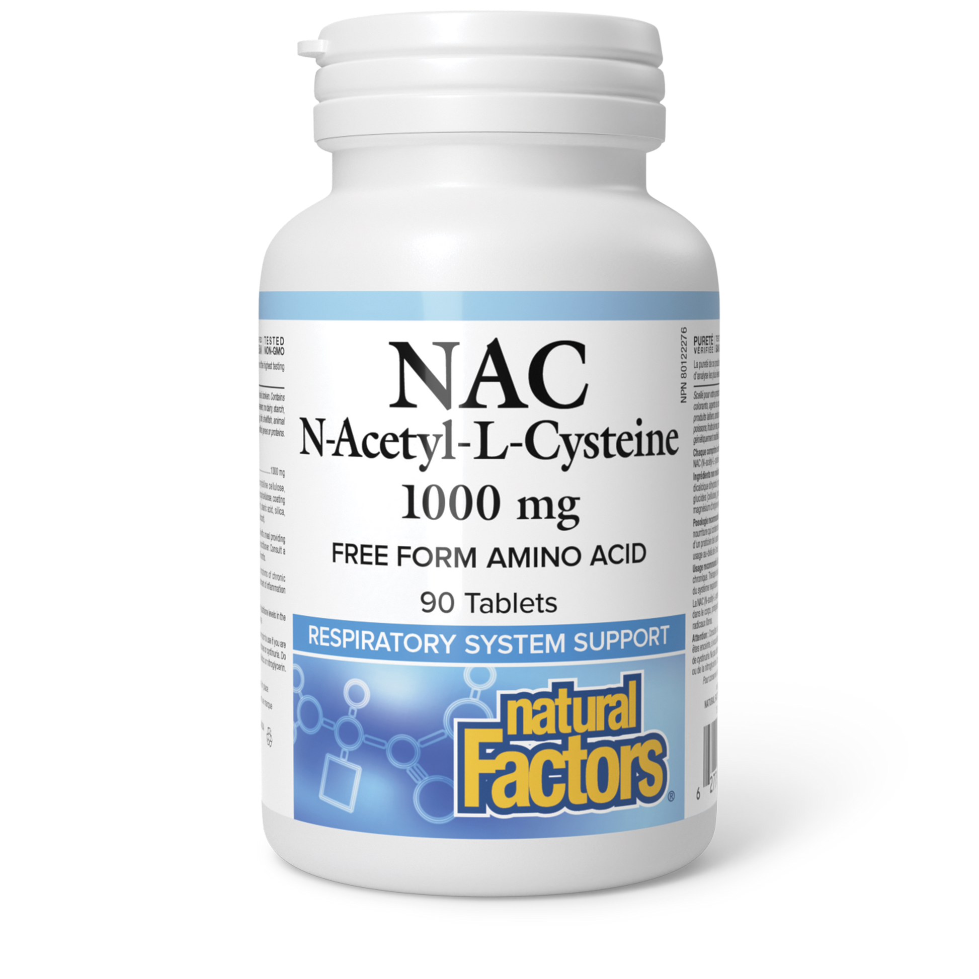 Natural Factors NAC N-Acetyl-L-Cysteine 1000 mg 90 Tablets
