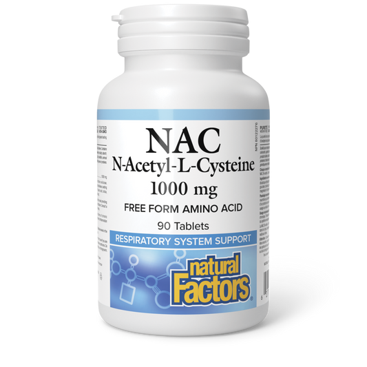 Natural Factors NAC N-Acetyl-L-Cysteine 1000 mg 90 Tablets