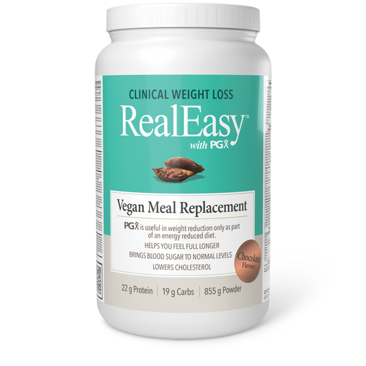 Natural Factors RealEasy™ with PGX® Vegan Meal Replacement 855 g Powder Chocolate Flavour