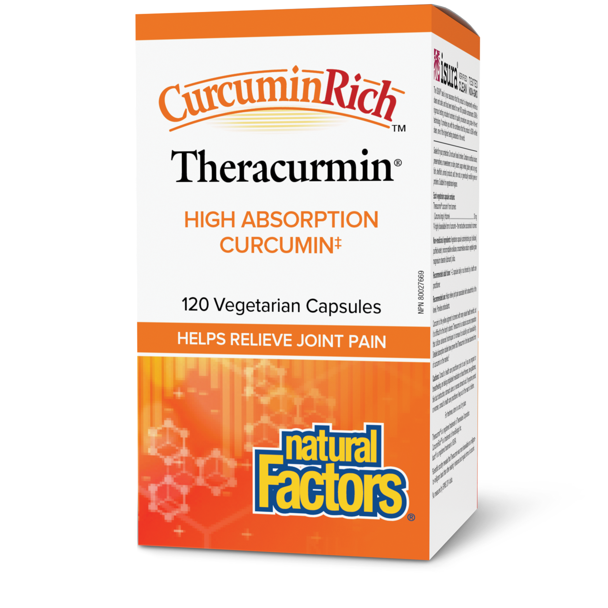 Natural Factors Theracurmin®, CurcuminRich™ 30 mg 120 Vegetarian Capsules