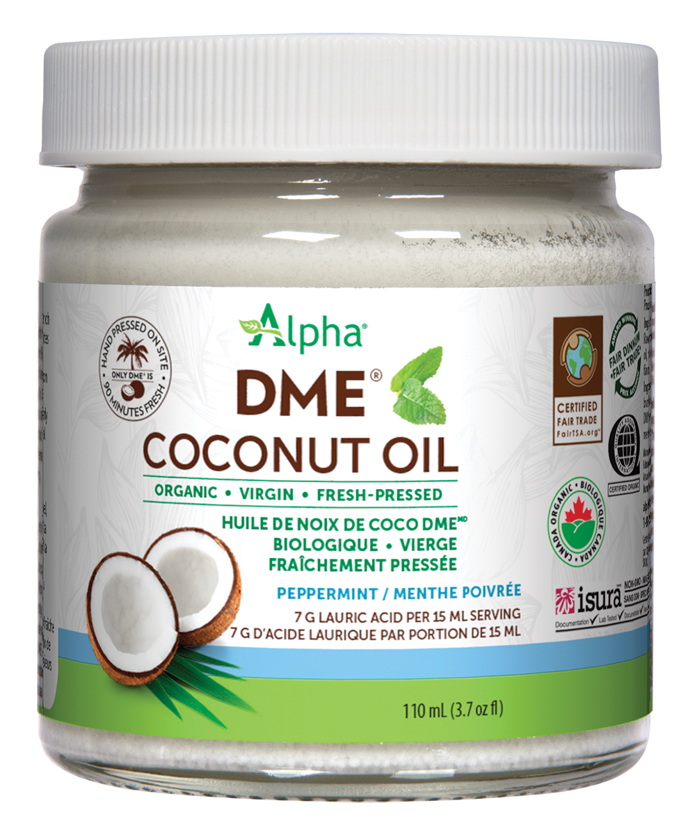 Alpha® Health Flavoured DME® Coconut Oil Peppermint 110 mL Liquid Peppermint