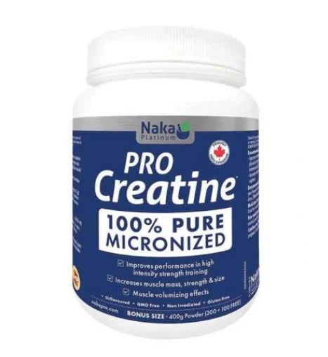 Naka - Pro Micronized Creatine 5000mg; 400g Bonus Size