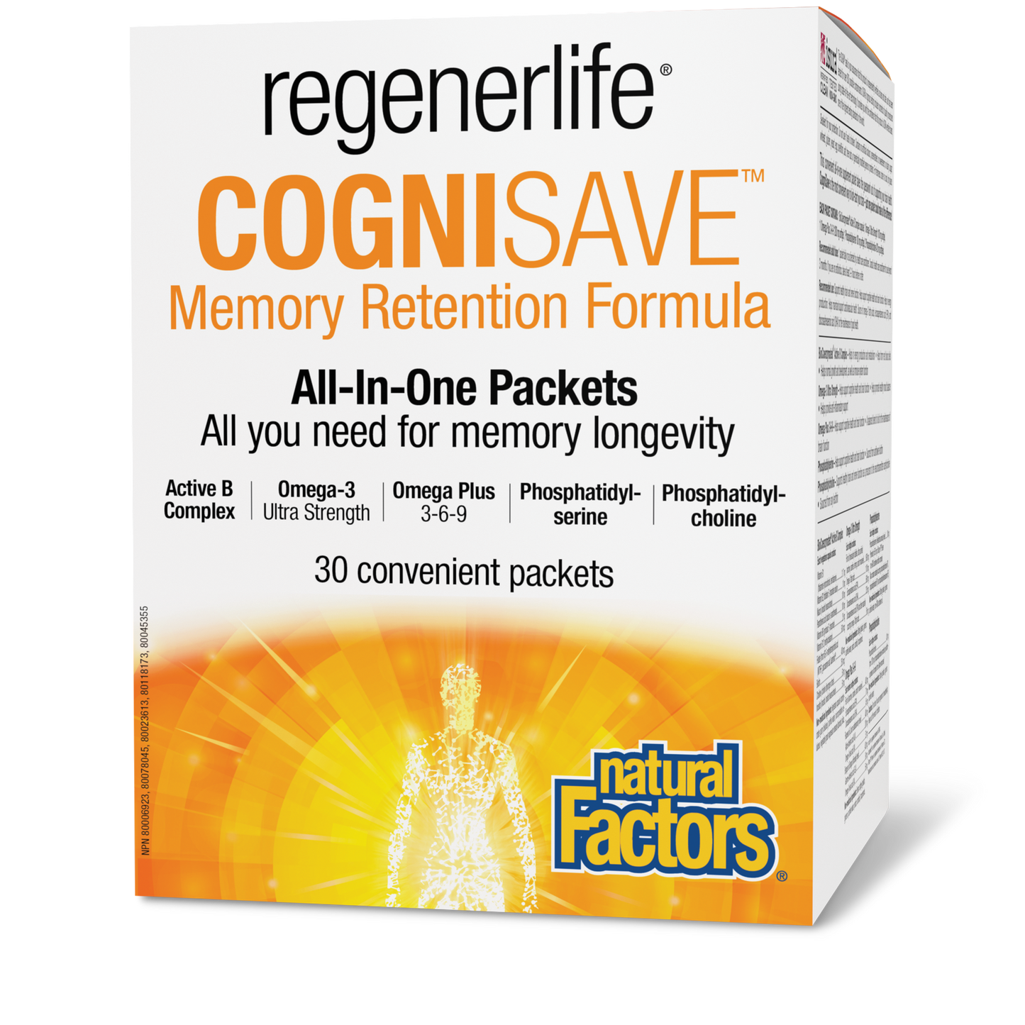 Natural Factors CogniSave Memory retention formula 30 Packets