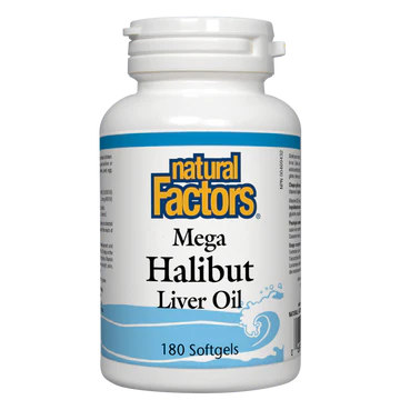 Mega Halibut Liver Oil, 180 Softgels - Natural Factors