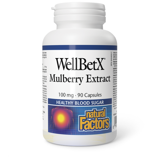 Natural Factors WellBetX® Mulberry Extract 100 mg 90 Capsules