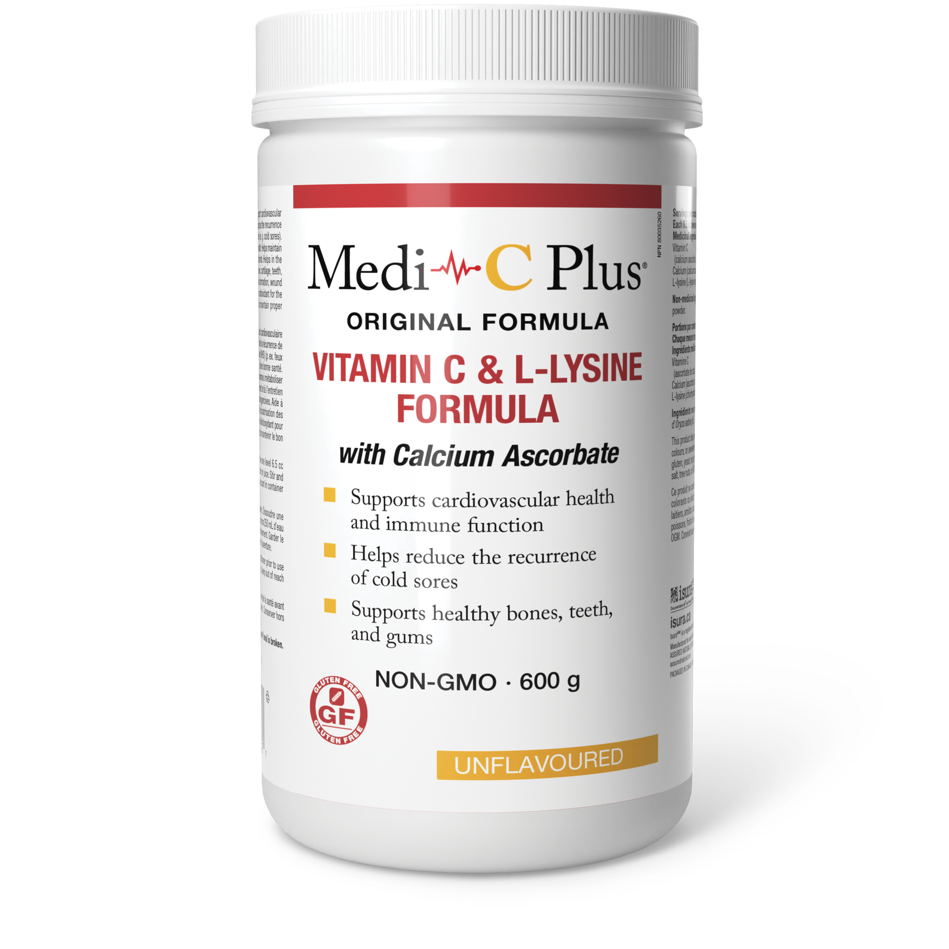 Medi-C Medi-C Plus® Vitamin C & L-Lysine Formula with Calcium Ascorbate 600 g Powder unflavoured