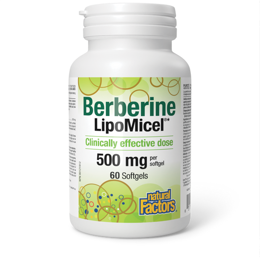 Natural Factors Berberine LipoMicel® 500 mg 60 Softgels