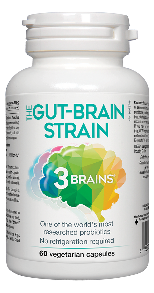 3 Brains® The Gut-Brain Strain 60 Vegetarian Capsules