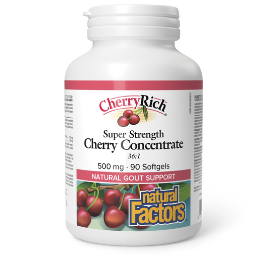 Natural Factors CherryRich® Super Strength Cherry Concentrate 500 mg 90 Softgels