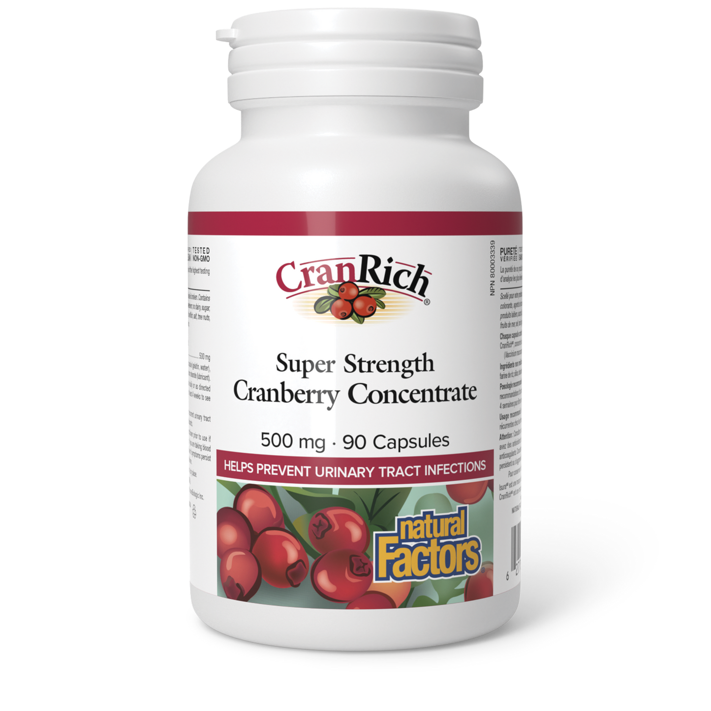 Natural Factors CranRich® Super Strength Cranberry Concentrate 500 mg 90 Capsules