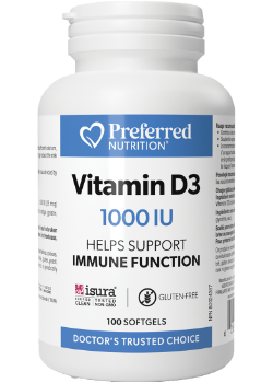 Preferred Nutrition Vitamin D3 1000 IU – Softgels