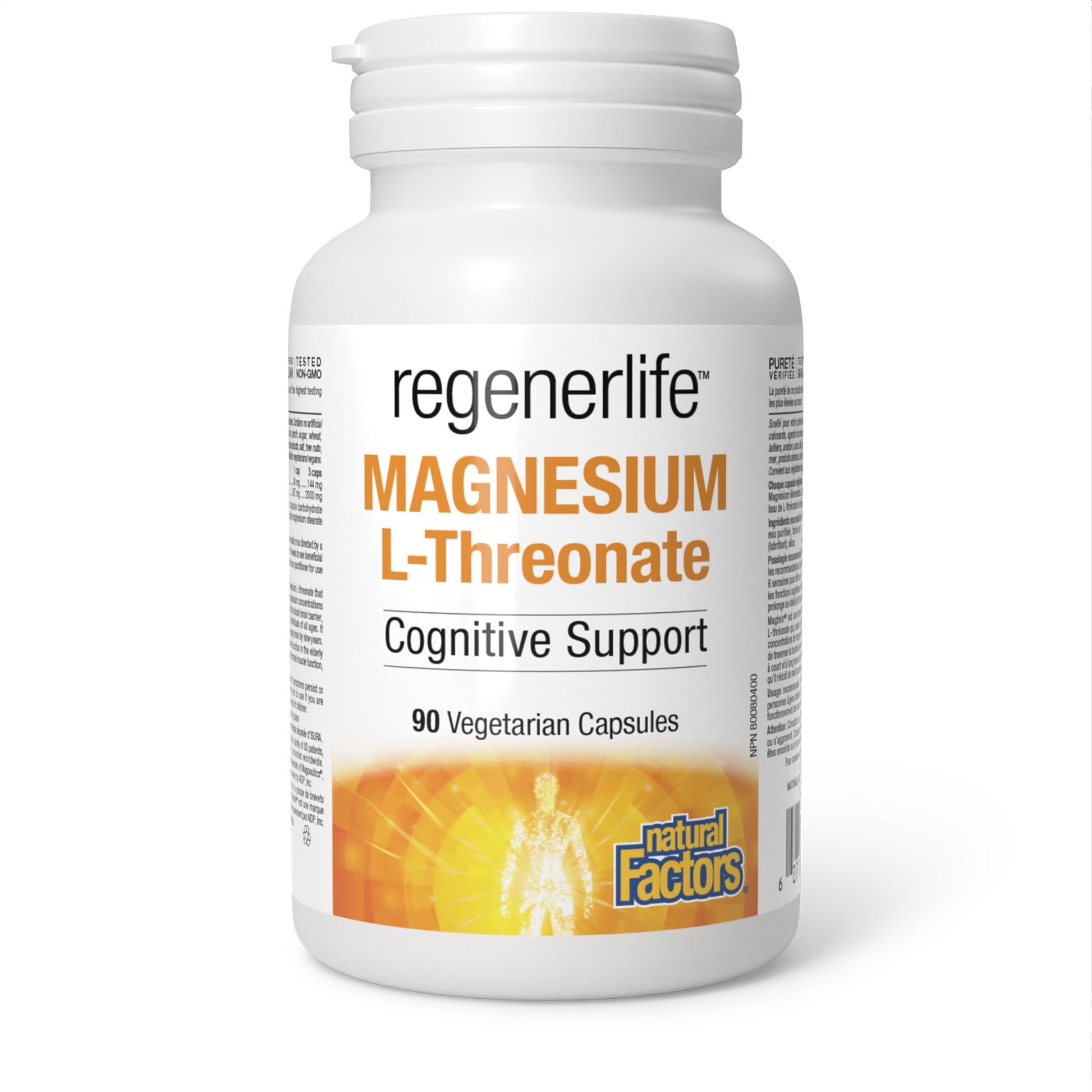 Natural Factors Magnesium L-Threonate 667 mg 90 Vegetarian Capsules